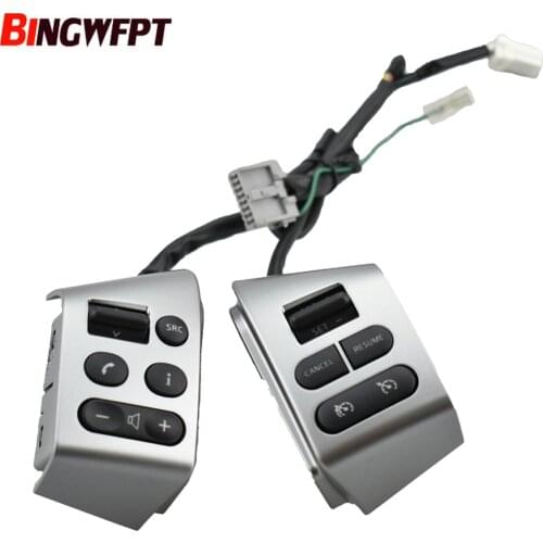 Original Car Accessories Steering Wheel Control Buttons With Backlight Silver Buttons For Nissan Livina Tiida Sylphy