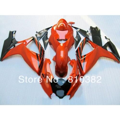 Injection Mold Fairing kit for GSXR600 750 06 07 GSXR600 GSXR750 GSX-R600 750 K6 2006 2007 orange black ABS Fairings set SB14