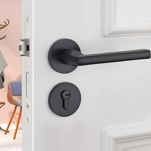 Space Aluminum Door Lock Bedroom Interior Split Silent Door Lock Door Handle Cylinder Security Lock Household Furniture Hardware