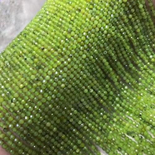 Loose beads ROUND/ROUNDELLE FACETED green Canada Jade 4mm for DIY wholesale 14" FPPJ gemstone