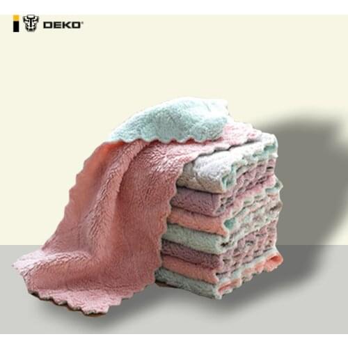 DEKOHM Kitchen Towels Water-absorbent Dish Cloth Thickened Cleaning Cloth Towel Tablecloth Kitchen Accessories Microfiber Cloth