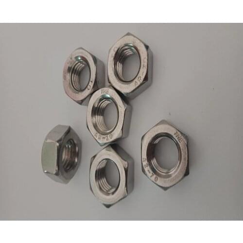 Metric Fine Spacing 304 Stainless Steel Hex Nuts M16*1.0/1.5 M18*1.0/1.5 M20*1.5/2 M22*1.5/2 M24*1.5/2