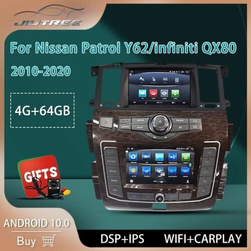 Newest Dual screen Android Car Radio For Nissan Patrol Y62 infiniti QX80 QX56 2010-2020 car stereo radio multimedia player