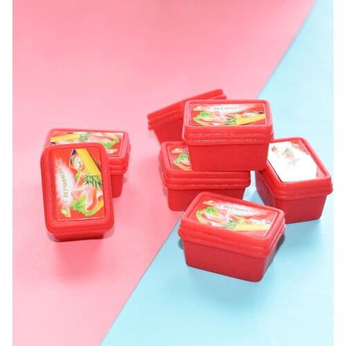 New 6PCS Dollhouse Miniature food Simulation Mini Cheese Box For Blyth Barbies Doll House Kitchen Play Accessories