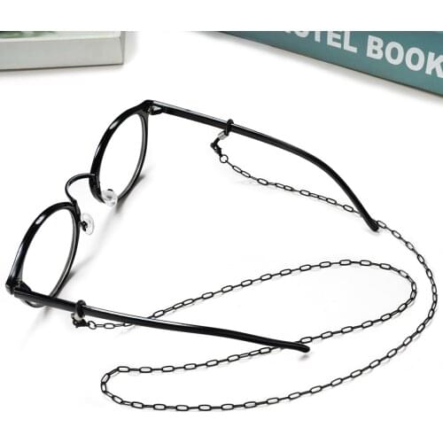 Women New Fashion Metal Back Shape Cross Hanging Chain Simple Glasses Chain Lanyard Mask Rope Jewelry Wholesale