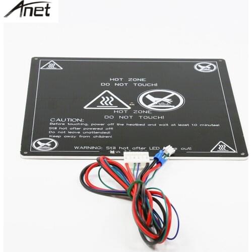 Anet UpgradedAluminum Heatbed 12V Big Size 220mm*220mm*3mm MK2A Hotbed With Cable for Mendel RepRap 3D printer A8 A6 A2 A3
