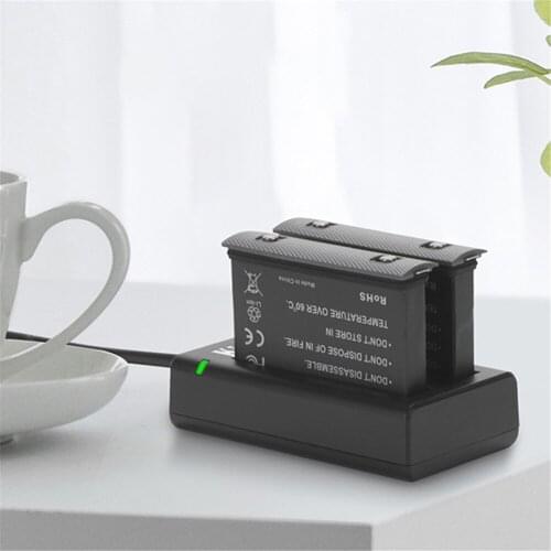 Practical Dual USB Battery Charger Replacement Battery Charging Dock for Insta360 ONE X2 Camera Accessories