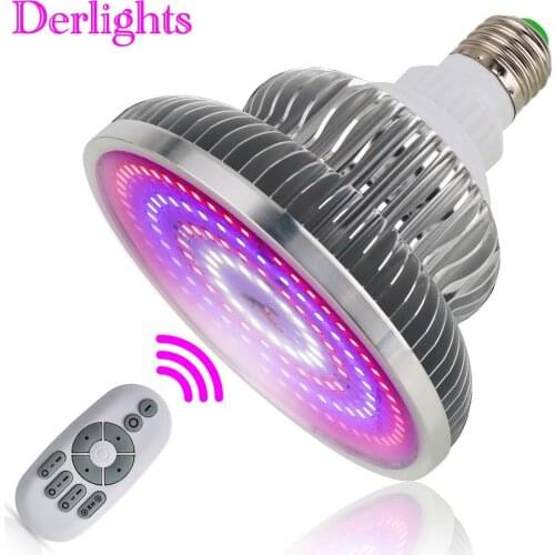 { Remote Control } LED Grow Light E27 50W 90W Full Spectrum For Indoor Greenhouse Hydroponics Plant Flowering Growing High Yield