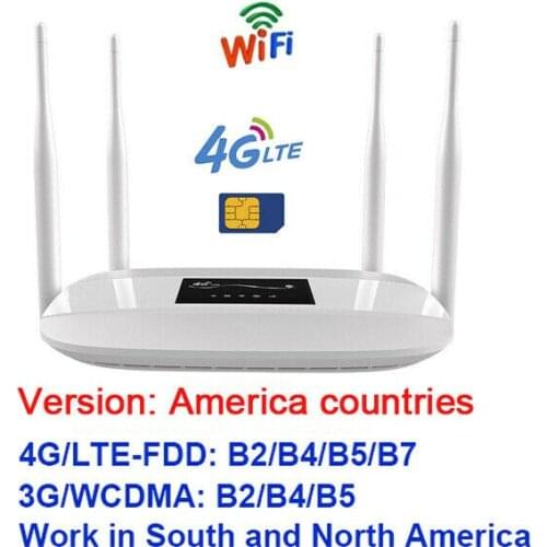 Unlocked 300Mbps 4G FDD LTE Wifi Router RJ45 LAN Port work South North America
