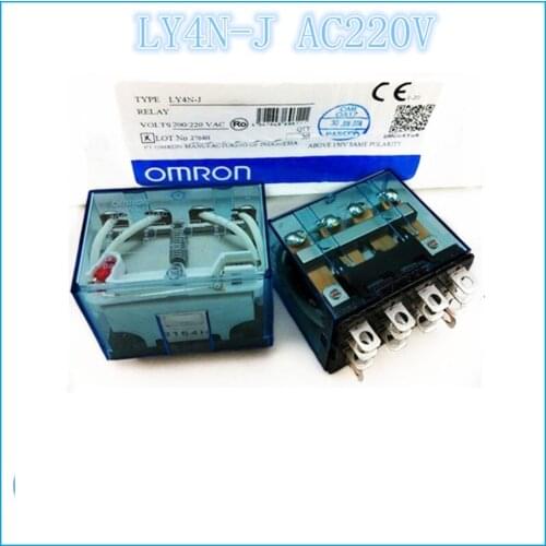LY4N-J AC220V 220/240VAC 14 feet 2A2B 10A OMRON relay Four open Four closed 14 needle electronic component solid state relays