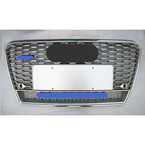 RS7 style front sports hexagonal mesh honeycomb cover grille for Audi A7/S7 2009-2015 auto parts