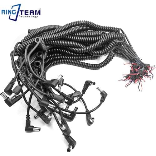 10Pcs 5.5x2.1mm DC Power Male Plug Angled Connector Spiral Coiled Cord Cable For Toshiba Asus Lenovo Laptop Adapter 5.5/2.1mm