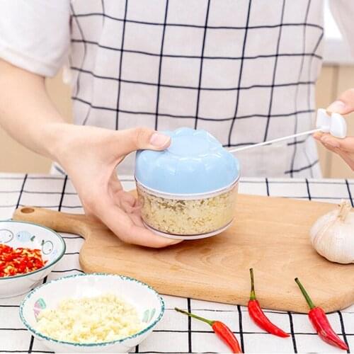 FANHHUI Garlic Grater Mini Portable ABS Stainless Steel Press Chopper Slicer Hand Presser Grinder Crusher Kitchen Gadget