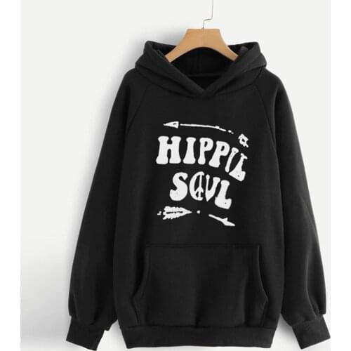 Kwawaii Soul Women Cotton Sweatshirt Hoodies Funny Fashion Pullover O-neck Girl Clothing Autumn Full Sleeve Shirt Drop Shipping