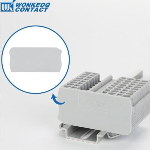 D-ST2.5-TWIN End Cover ST and PT Series Din Rail Terminal Blocks End Cover plate 61x29.5x2.2 mm