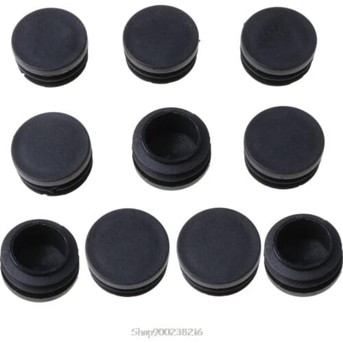 10Pcs Black Plastic Furniture Leg Plug Blanking End Cap Bung For Round Pipe Tube D14 20 Dropship