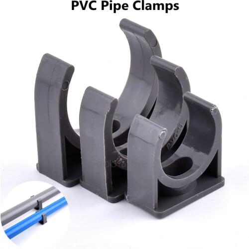 2~10 Pcs 20/25/32/40/50mm PVC Pipe Clamps Fixed Tube Fish Tank Aquarium Fitting Agricultural Irrigation Garden Pipe Support