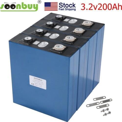 2010new Lifepo4 3.2v200ah lifepo4 rechargeable battery 3.2v200ah battery, suitable for 12v200ah solar US warehouse