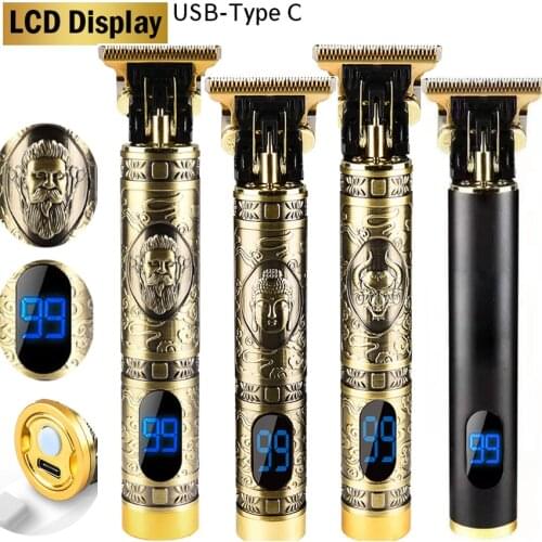 2021 USB Rechargeable Hair Clipper Electric hair trimmer Cordless Shaver Trimmer 0mm Men Barber Hair Cutting Machine for men