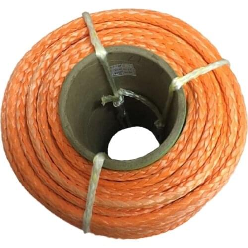 Free shipping 6mm x 200m uhmwpe synthetic winch cable/rope towing rope for ATV/UTV/off-road Red/Grey/Blue/Orange/Yellow colors
