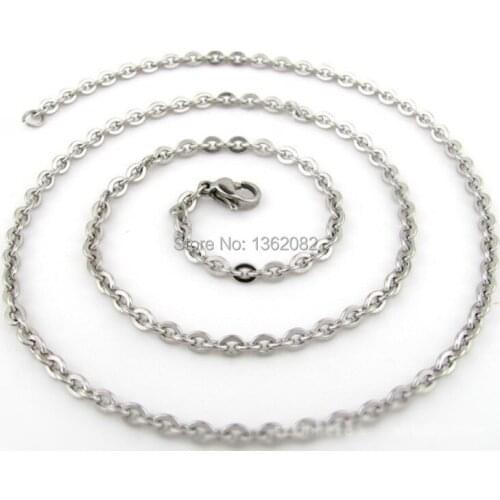 Fashion Men Womens 20" O-Shaped Chains 316L Stainless Steel Pendant/Floating Locket Chains Necklace Gift MN389