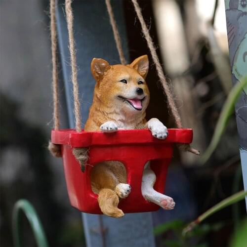 Decorative Pendant Swing Animal Resin Artware Hanging Statue Home Decorations for Living Room Balcony