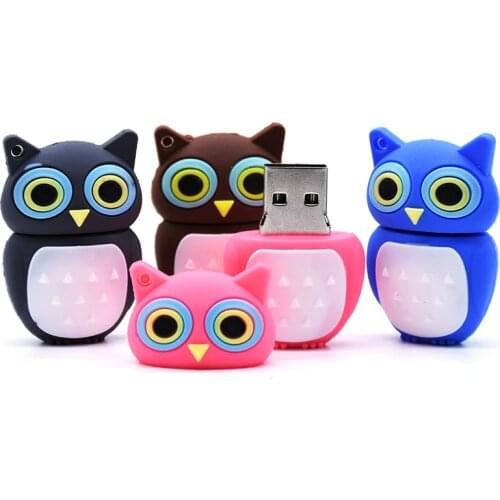 Pen Drive Usb Flash Drive Owl Cartoon 4G 8GB 16GB 32GB 64GB PenDrive Usb 2.0 High Speed U Disk Animal Memory Stick Free Shipping