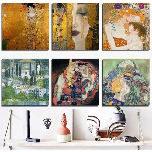 Gustav Klimt Best Classic Canvas Painting Print Living Room Home Decoration Artwork Modern Wall Art Oil Painting Posters Picture