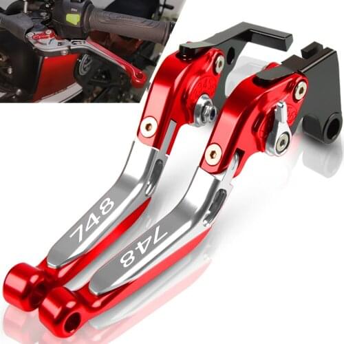 Motorcycle Folding Extendable handbrake Moto Adjustable Handlebar Clutch Brake Levers For DUCATI 748 1994 1995 1996 1997 1998