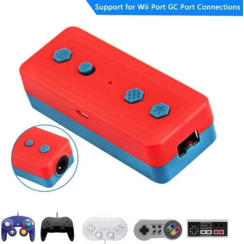 5 in 1 Portable Bluetooth/Wired Converter for Nintend Switch Wii/NES/SNES/GC Classic to Switch/PC Adapter Gamecube NES Converter