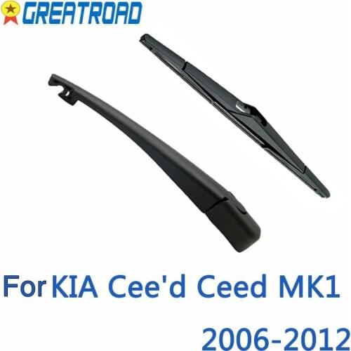 Wiper 12" Rear Wiper Blade & Arm Set Kit Fit For KIA Cee'd Ceed MK1 2006 - 2012 Windshield Windscreen Rear Window