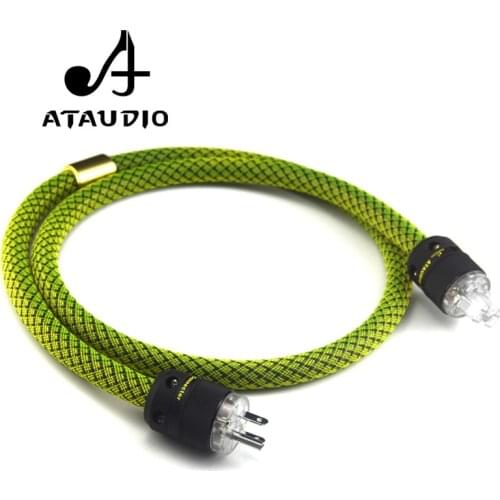 ATAUDIO Hifi Power Cable 6N Pure Copper Hi-end Power Cord With USA Plug 1m 2m