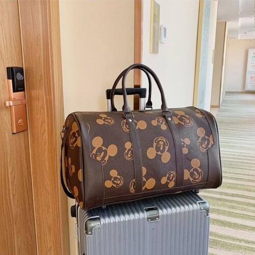 Disney Cartoon Mickey Leisure Bag Portable Travel Fitness Shoulder Bag Male Messenger Bag Female Large-capacity Luggage Bag