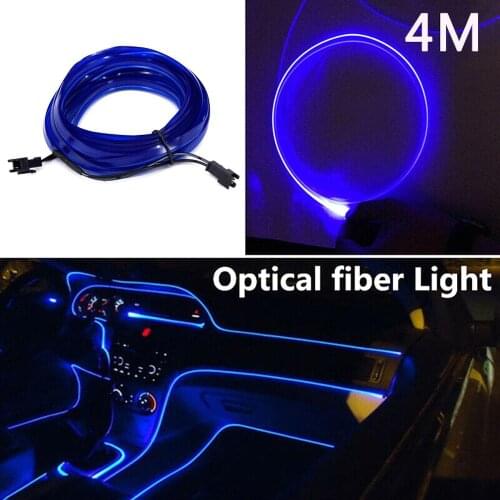 4M Car LED Interior Ambient Light Decor Atmosphere Optical Fiber Lamp Door Light led car light bulbs