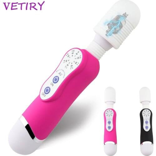16 Speed Dildo Vibrator for Women Powerful Vibration Magic Wand G-spot Massage Clitoris Stimulator Sex Toys Female Masturbator