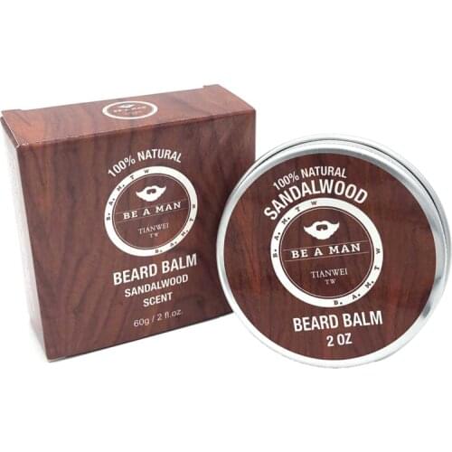 Mens Facial Beard Wax Beard Care Cream Tasteless Sandalwood Natural No Irritant Moustache Cream Beard Growth Care Cream