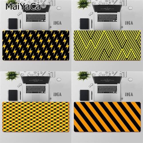 Maiyaca Top Quality fashion Yellow and Black pattern Large Mouse pad PC Computer mat Free Shipping Large Mouse Pad Keyboards Mat