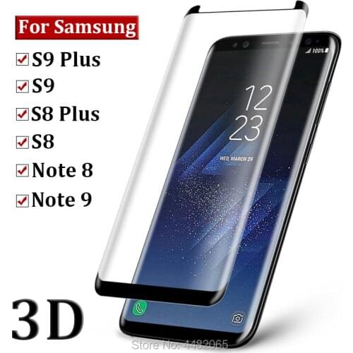 3D protective glass for samsung galaxy s8 plus note 9 8 s9 glas protector 9s 8s s s9plus tempered screen note9 note8 protected