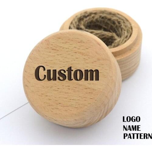 1PC Customize Round Wooden Necklace Gift Engagement Jewelry Box Holder Display Storage For Decoration Wholesale Lot