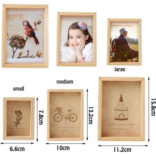 1PC Family Vintage Multi Decorative Photo Frame Online Home Decor Art Wooden Wedding Mini Pictures Frames DIY Home Decor