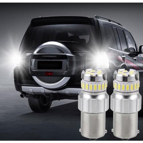 1156 7443 3157/3156 T15 LED Light 3030 4014 SMD DRL Car LED Bulbs 6500K White Super Bright Daytime Running Lights 2pcs Universal