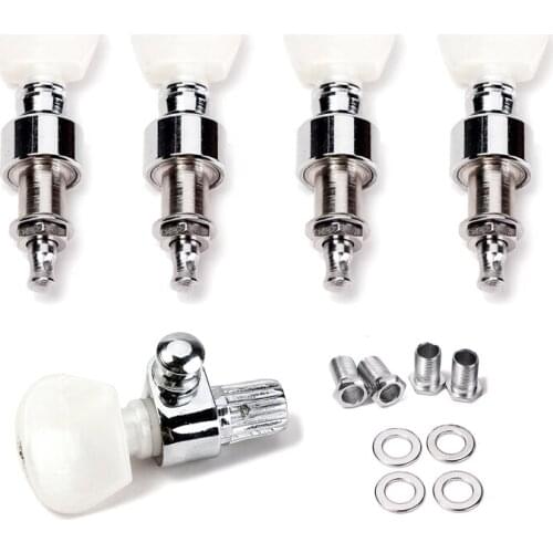 5 String Banjo Tuning Peg Tuners Key Chrome Plated Pearled Button for Banjo Replacement Parts