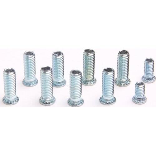 5PCS 0446 Pressure Riveting Screw Pressure Riveting Screw Plate Screw Plate Screw Galvanized Environmental Protection M6 * 18