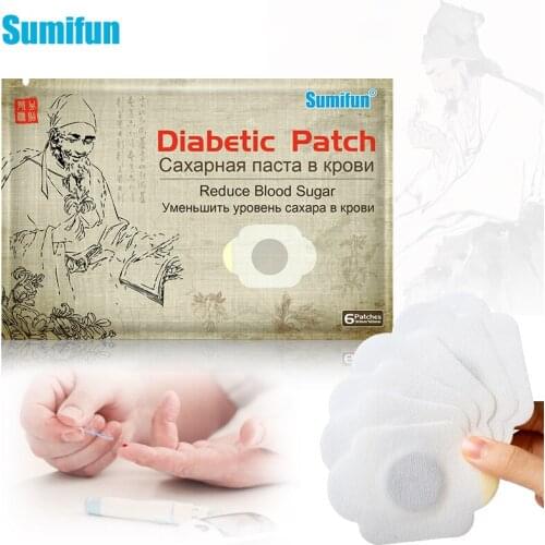 6Pcs/bag Diabetic Patch Herbal Extract Lower Blood Glucose Control Blood Sugar Levels Adult Body Health Care Medical Plaster