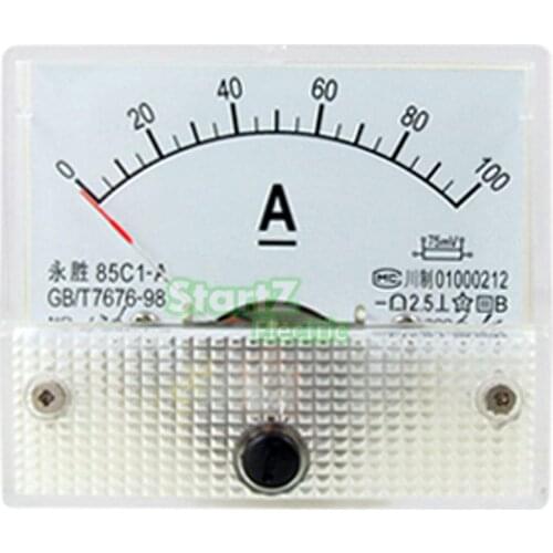 DC Analog Meter Panel 100A AMP Current Ammeters 85C1 0-100A Gauge