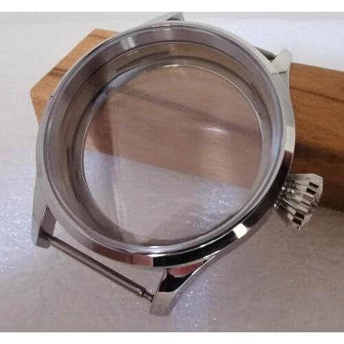 43mm Stainless Steel case Polished Fit Eta 6497 6498 ST3600 ST3620 Manual Winding Movement