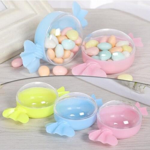 Color Candy Box Creative Personality Wedding Candy Gift Candy Box Transparent Plastic Color Wedding Candy Box Wedding Supplies