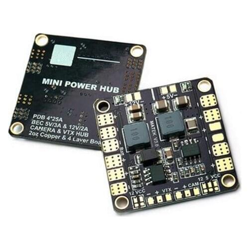 HUB5V12V Multi-Axis Distribution Board PDB Dual BEC 5V 12V V3 Synchronous Rectification 3A mini power hub