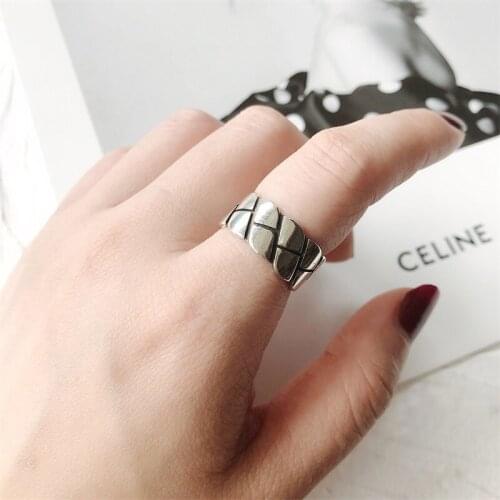 Gothic Vintage Irregular Round Rings For Women Bridal Wedding Engagement Punk Resizable Antique Rings Rock Jewelry