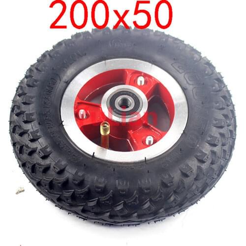 200*50 Electric Scooter Wheel Electric Vehicle Pneumatic Tire Inner Tube with Alloy Rim 8 Inch Scooter Wheel 200x50 Tire